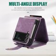 thumbnail image 7 of Dteck for Samsung Galaxy Z Flip4 Crossbody Wallet Case with Card Holder Zipper Pocket Lanyard Shoulder Strap, PU Leather Shockproof Protective Flip Cover for Galaxy Z Flip4 5G,Purple, 7 of 7