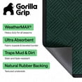 thumbnail image 2 of GORILLA GRIP Outside Doormat, WeatherMax Waterproof Indoor Outdoor Door Mat, 35x23 Green Diamond, 2 of 9