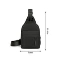 thumbnail image 2 of Phone Hand Strap Crossbody Backpack with Headphone Hole, 30x18x8cm Large Capacity Multipurpose Chest Bag for Hiking Travel, 2 of 5