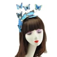thumbnail image 1 of 1 Pcs Handmade Spring Butterfly Headband Bridal Flower Crown Ladies Costume Delicate Wedding Hair Accessories, 1 of 8