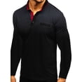thumbnail image 3 of Men's Polo Shirt Golf Sports Long Sleeve T Shirt Jersey Casual Long Sleeve Tops, 3 of 3