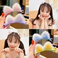 thumbnail image 5 of Xinwanna 4Pcs Cute Hair Clips Plush Cat Ear Decor Hair Pins Animal Design Plush Hairpins Hair Accessories for Girls (Pink,4pcs), 5 of 13