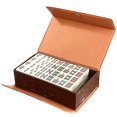 thumbnail image 4 of LEEYNEER 1 Set Chinese Mahjong Game Set Portable Mahjong Plaything for Travel Camping, 4 of 11
