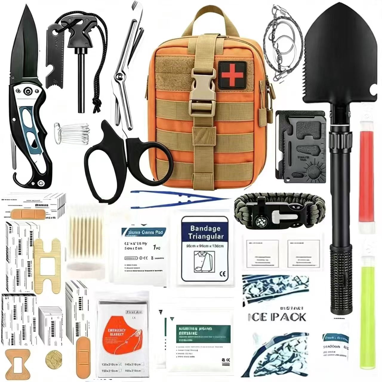 Ozark Trail, 10-Piece Survival Kit, Emergency Tools, Black