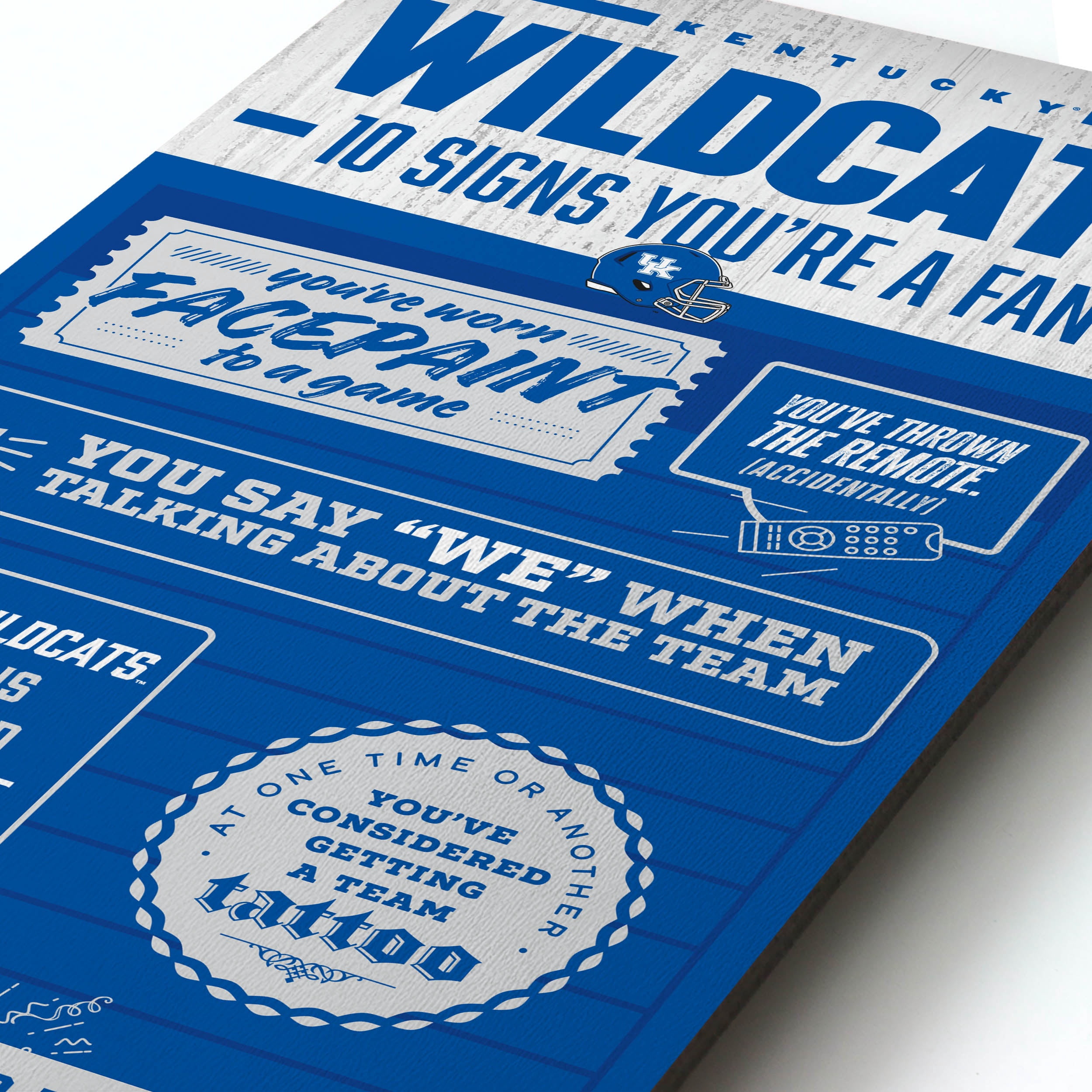 YouTheFan NCAA Kentucky Wildcats 3D Top 10 Wall Art