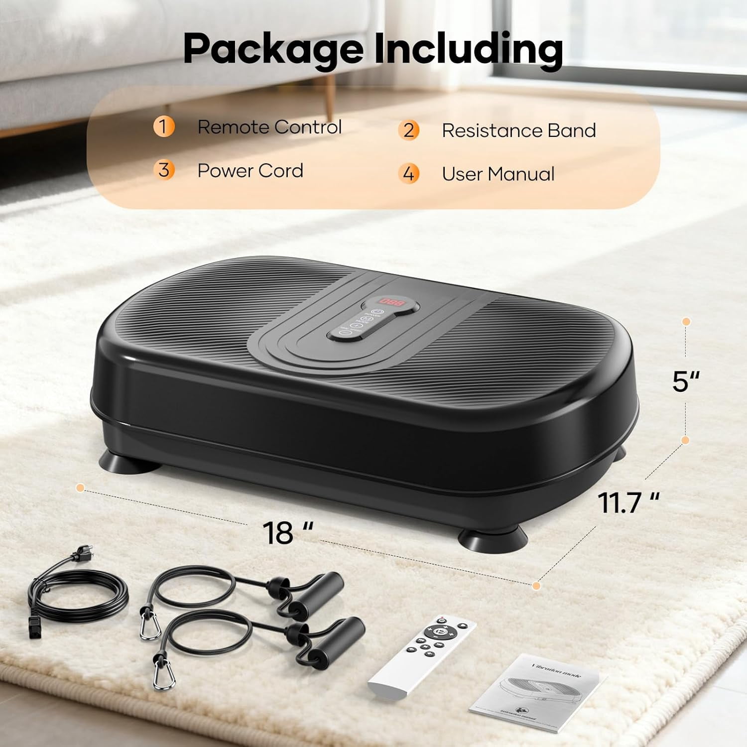 Yolid Vibrating Plate Exercise Machine with Bluetooth & Silicone Pedal for Lymphatic Drainage and Muscle Toning