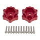 thumbnail image 1 of Acoplador hexagonal de copa de eje trasero de aleación de aluminio, adaptador + adaptador hexagonal de 5 mm para eje sólido de camión 4WD, pa ROJO Sunnimix Acoplador hexagonal, 1 of 5