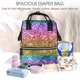 thumbnail image 5 of Disketp Glitter Rainbow Mochila de Pañales de Gran Capacidad con Múltiples Bolsillos, Mochila de Viaje Multifuncional para Bebé, Unisex, Moderna y Resistente, 5 of 6