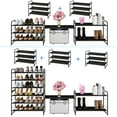 thumbnail image 2 of Simple Trending 3-Tier (9 Pairs) Fabric Shoe Rack , Black, 2 of 7