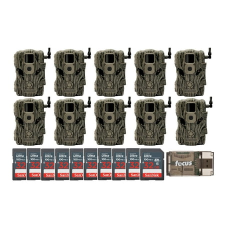 Stealth Cam Fusion X 26MP Trail Camera (AT&T 10-Pack) with 32GB SD Cards Bundle