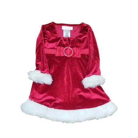 Baby Toddler Girls Red Santa Rhinestone Christmas Holiday Fancy Party Dress