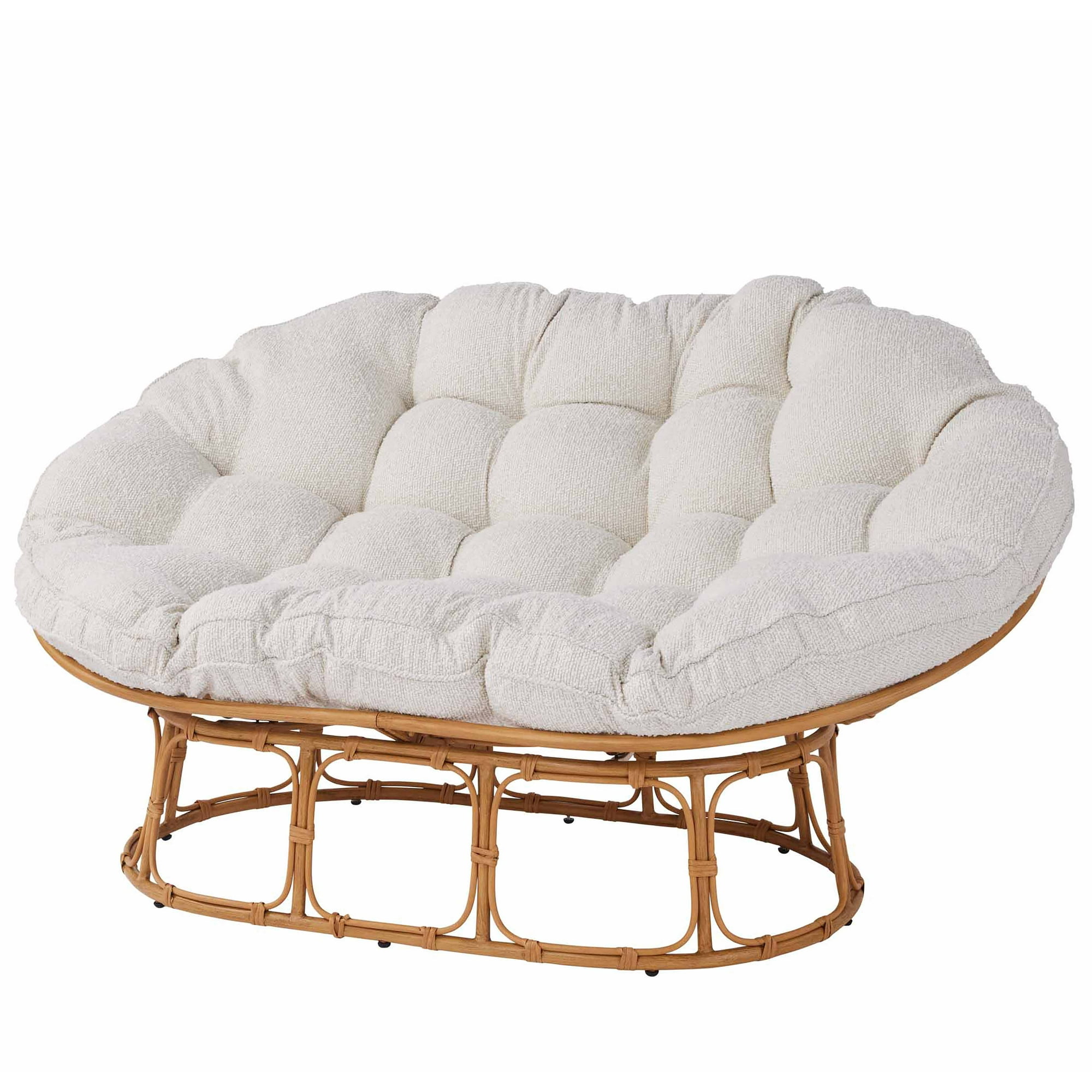 Better Homes & Gardens Double Papasan Chair, Cream Boucle