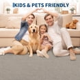thumbnail image 2 of Garvee 8'x10' Modern Solid Color Area Rug Minimalist Woven Textured Carpet, Washable Rug Non Slip Low Pile Indoor Mats for Living Room Bedroom Dining Room, Beige, 2 of 6