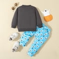 thumbnail image 7 of Xudanell 6-12 Months Baby Boy Clothes Toddler Sweatshirt Outfit Pants Kids Matching Cute Print Kids Fall Outfits, 7 of 7