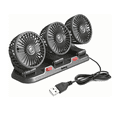 thumbnail image 1 of 360 Grados Tres Ventilador Para Auto Tablero Carro Coche Usb Belug, Negro, 1 of 5