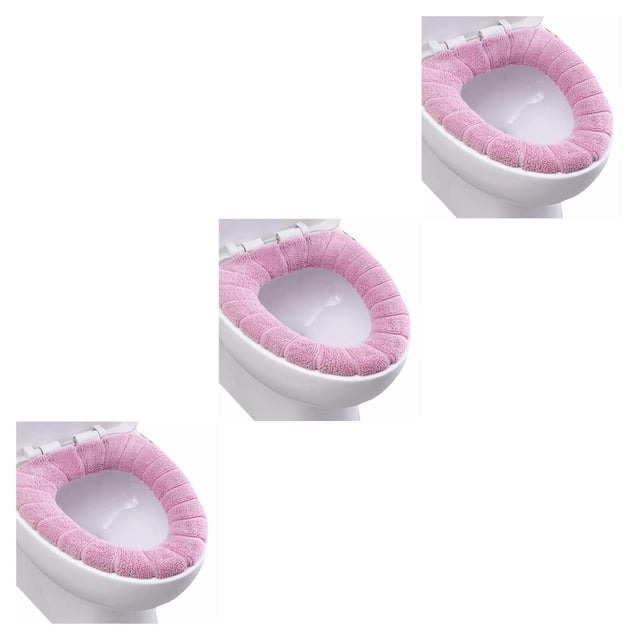 Bearachild 2020 nueva cómoda cubierta de asiento de inodoro de terciopelo Coral para baño, cubierta de inodoro de invierno, alfombrilla lavable para Type4 NO4 Bearachild CBP054623