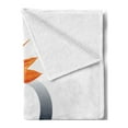 thumbnail image 2 of Letter B Soft Flannel Fleece Throw Blanket, Bird of Paradise Typography Flower Alphabet Character Font Design Print, Cozy Plush for Indoor and Outdoor Use, 70" x 90", Orange Green Grey, by Ambesonne, 2 of 5