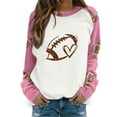 thumbnail image 2 of Amzcrzy Chandail pour Femmes Femmes Mode Action de Grâce Décontracté Imprimé Col Rond Ample Manches Longues T-Shirt Blouse Chemises à Manches Longues pour Femmes Chandail à Enfiler Chandail Col Rond 2TG, 2 of 4
