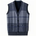 thumbnail image 1 of Chaqueta de Punto de Cuello en V de los Hombres, Abrigo Cálido con Ligero Estiramiento para el Otoño Y el Uso Casual Diario, Blusa en Capas de Moda, 1 of 3