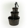 thumbnail image 3 of Alpine Corporation 40" Three Tier Pump Outdoor Fountain Decor, Brown, 3 of 12