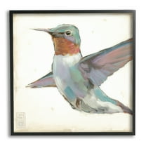 Stupell Industries Hummingbird in Flight Animals & Insects Painting Black Framed Art Print Wall Art, 12 x 12