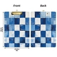 thumbnail image 5 of FORMRS Acrylic Clipboard with Low Profile Clip Standard A4 Letter Size, 12.5" x 9", Blue and Gray Plaid Pattern, 5 of 8