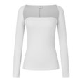 thumbnail image 4 of IWRICH Women's 2 Piece Long Sleeve Y2k Cardigan Bolero Shrug Set Strapless Going out Crop Top Fashion T-Shirt Tank Tops White XS, 4 of 5