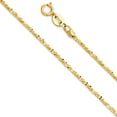 thumbnail image 1 of FB Jewels 14K Yellow Gold 1.1MM Spring Ring Glitter Chain Necklace - 18 Inches, 1 of 1