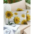 thumbnail image 6 of Farm Garden Sunflowers on Wooden Plank Outdoor Pillow Covers Set of 2, Decorative Waterproof Throw Pillow Case, Blossoming Floral Cotton Linen Soft Cozy Cushion Pillowcases, 6 of 6