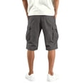 thumbnail image 5 of Athletic Cargo Shorts Mens Cotton Twill Drawstring Casual Classic Chino Stretch Short with Pockets Dark Gray L, 5 of 9