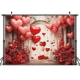 thumbnail image 3 of 10 x 6.5 ft Valentine's Day Photo Backdrop Rose Wall Wedding Bridal Shower Decoration Backdrop Brick Wall Red Rose Love Heart Party Decor Banner Romantic Lover Portrait Props, 3 of 5