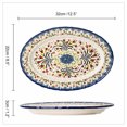 thumbnail image 3 of Qeeadeea Ceramic Kitchen Plates, Oval Serving Plates Porcelain,large Sushi Plate-tulip-32x22x3cm, 3 of 6