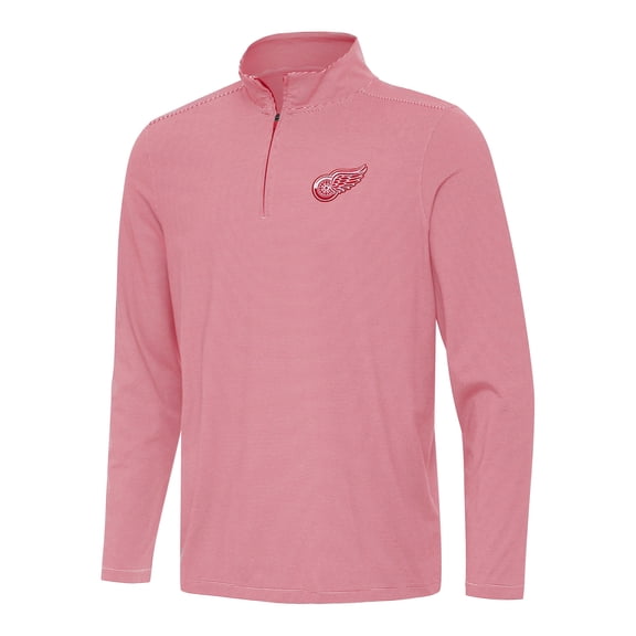 Men's Antigua  Red Detroit Red Wings Twine Quarter-Zip Top
