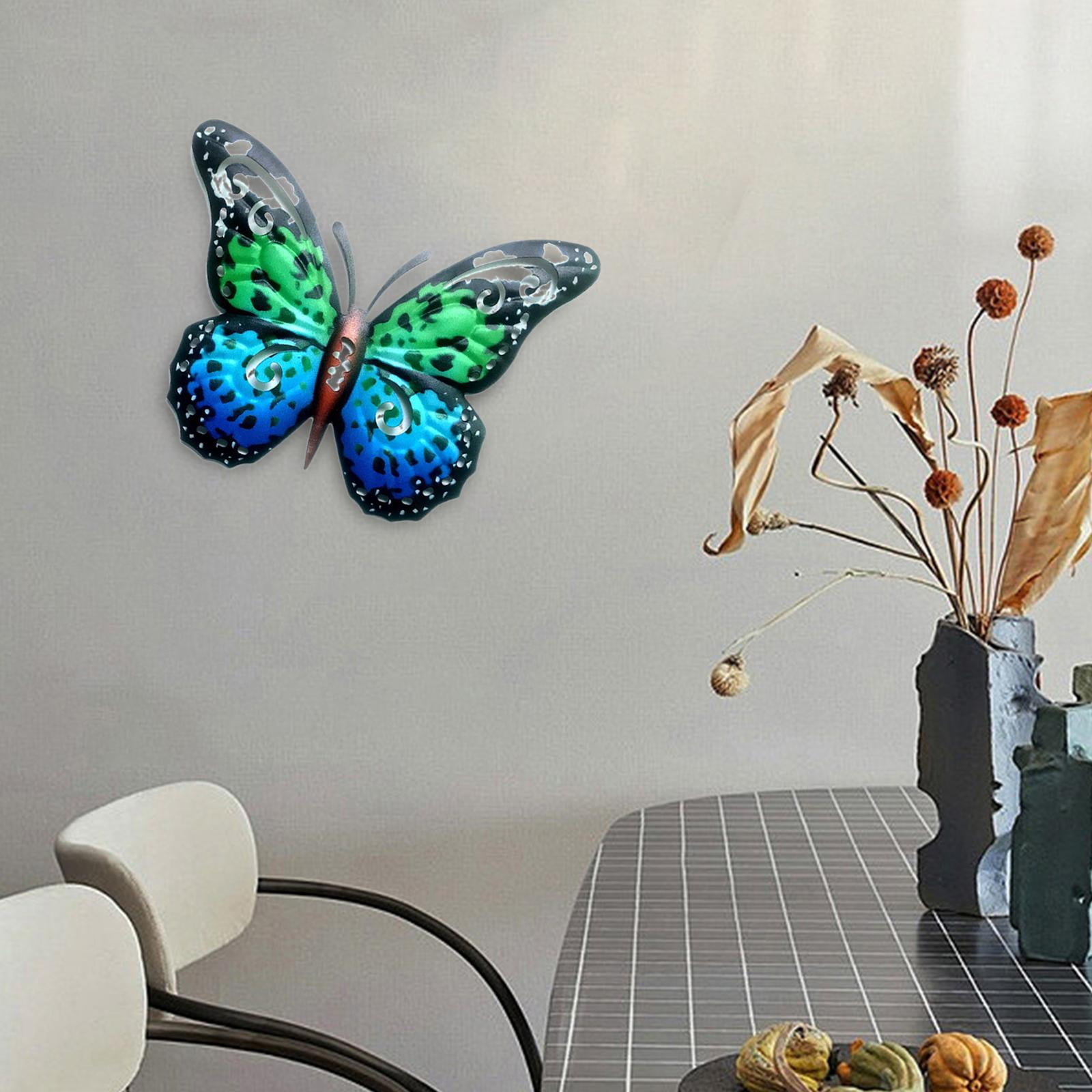 Modern Butterfly Wall Sculpture Decor Metal Hanging Ornament Figurine Collectible Artwork for