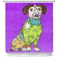 thumbnail image 1 of Shower Curtains 70" x 73" from DiaNoche Designs by Marley Ungaro - Jack Russell Dog Purple, 1 of 1