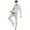 Gray, variant on HeroBiker Men's Winter Thermal Top and Bottom with Fleece Lined Plus Size Set