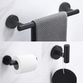 thumbnail image 2 of 3-Pieces Bathroom Hardware Set SUS304 Stainless Steel Round Wall Mounted - Includes 12" Hand Towel Bar, Toilet Paper Holder, Robe Towel Hooks,Bathroom Accessories Kit, 2 of 7