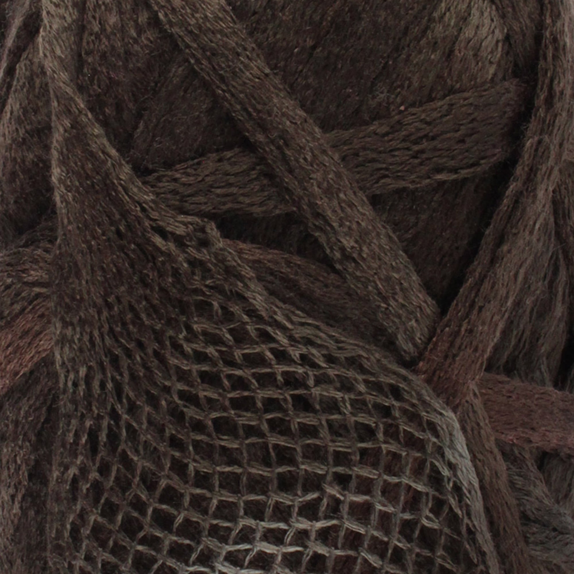 JubileeYarn Mesh Fishnet Yarn - Chunky Acrylic - 200g/Skein - Brown - 2 Skeins