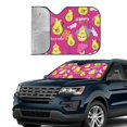 thumbnail image 2 of Yiaed Pink Green Avocado Print Car Windshield Sunshade Front Auto Car Front Window Sun Shade Foldable Sun Visor Shield Cover Auto Accessories for Sedan SUV Truck-Small, 2 of 5