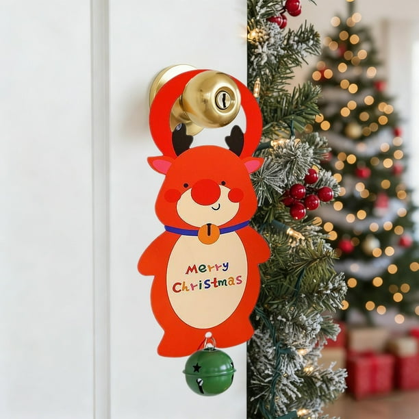 Adornos navideños colgantes de PVC, adornos navideños para manija de puerta, adornos navideños para puerta, adornos de Navidad, adornos de Halloween, adornos de otoño, adornos navideños para el hogar.