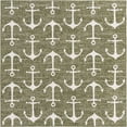thumbnail image 3 of Unique Loom Outdoor Coastal Collection Area Rug - Ahoy (7' 10" Square Green/Ivory), 3 of 7