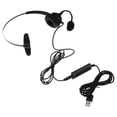 thumbnail image 3 of MasteelfCA H300 Monaural USB Headset Noise Cancelling Microphone and Volume Adjuster Headset for Computer Internet Calls VoIP Communication Skype Webinar Softphone Call Center (Black), 3 of 8