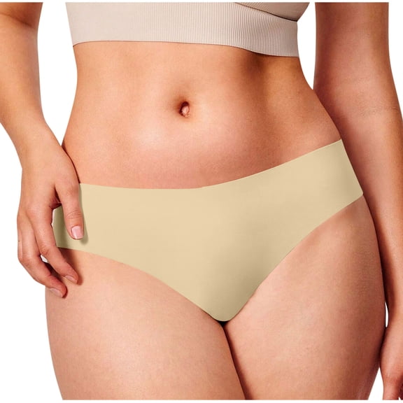 Qingpeng Womens Mid Waisted Seamless Briefs Solid Silky Panties Cooling Hygienic Underwear for Everyday Wear