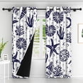 thumbnail image 2 of Lfeey Blackout Curtains for Children's Bedroom, Room Darkening, Ocean Theme, 2 Panels, 42x72 inches, 2 of 6