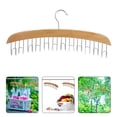 thumbnail image 3 of 1pc Practical Wooden Tie Rack Multi-functional 12 Hooks Belt Organizer for Home, 3 of 7