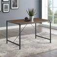 thumbnail image 6 of Angle Iron 48" Industrial Wood Dining Table in Dark Walnut, 6 of 8