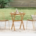 thumbnail image 4 of Topbuy 26" Outdoor Folding Table Acacia Wood Round Bistro Table with Slatted Tabletop, 4 of 9