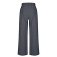thumbnail image 5 of Cutuoiiu Women's Solid Color High Waist Loose Wide Leg Pants with Pockets Straight Leg Casual Breathable for Travel Daily Wear Gifts, 5 of 5