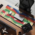 thumbnail image 2 of Long Mouse Pads for Desk,Pioneer Flower Floral Print Pattern Desk Mats on Top Of Desks, Desk Mouse Pad Extra Large with 3mm Non-Slip Base and Stitched Edge for Gaming,Office,Work,Home 35.4"x15.7", 2 of 6