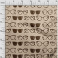thumbnail image 2 of oneOone Cotton Poplin Tan Fabric Goggles Fashion Sewing Fabric By The Yard Printed Diy Clothing Sewing Supplies 56 Inch Wide, 2 of 4